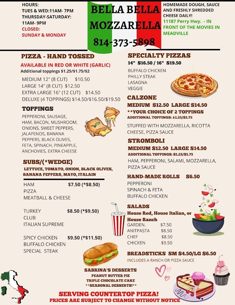 Bella Bella Mozzarella Menu image 1